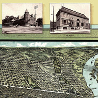 St. Louis, Missouri in 1896 - Bird's Eye View Map, Aerial, Panorama, Vintage, Antique, Reproduction, Giclée, Framable, Fine Art - Thumbnail 4