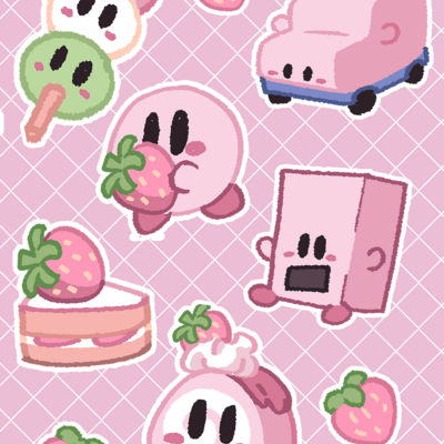 ♡‧₊˚kirby sticker sheet♡‧₊˚