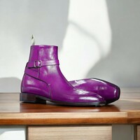  Handmade Burgundy Jodhpur Boots – Handcrafted Leather Excellence  - Thumbnail 5
