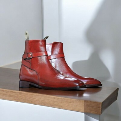  Handmade Burgundy Jodhpur Boots – Handcrafted Leather Excellence 