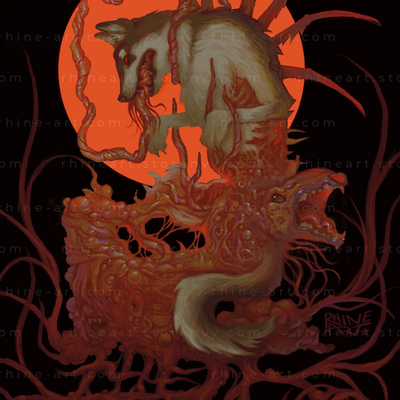 'horror husky' 11x17" print