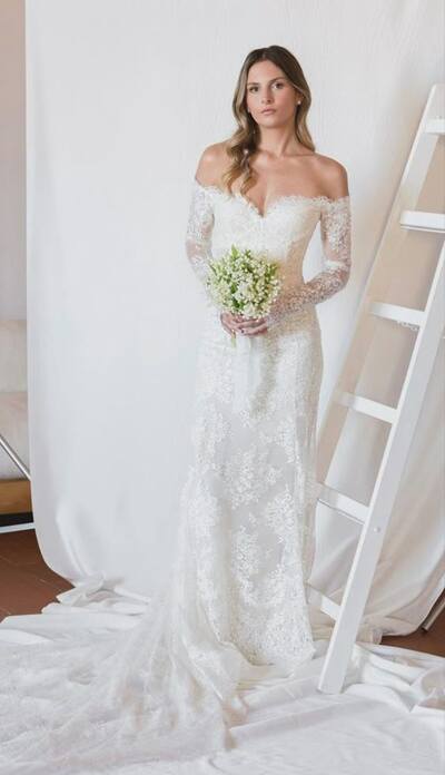 Elegant Mermaid Lace Sleeveless Wedding Dress Bridal Gown