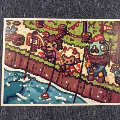 Cult of the lamb fishing mini print - Thumbnail 1