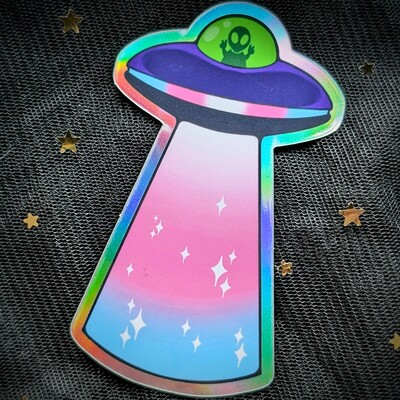 CLEARANCE UFO Holo Sticker