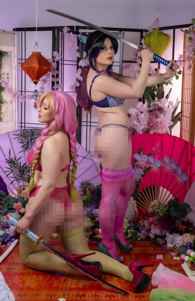 Watermelon Braids & Butterfly - Duo