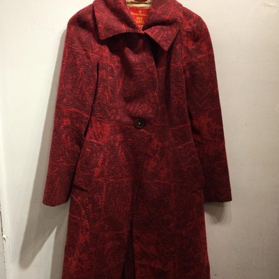 Vivienne westwood red label red jacquard coat 2004