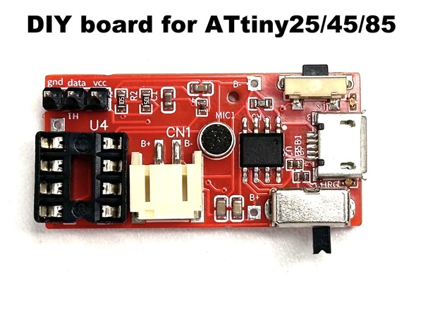 Tiny Blinky - DIY board for ATtiny25/45/85 - LED Projects,Sound Reactive,Arduino,Microcontroller,Maker,Hobby Electronics,Wearables,Gadgets