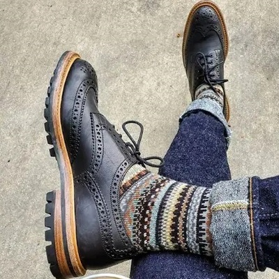 Men black wing tip, brogue, leather high ankle lace up dress boots, formal biker boots for mens