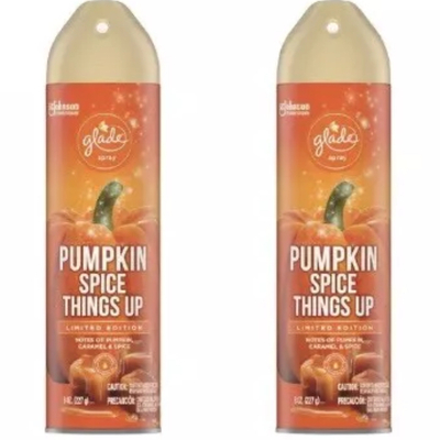 Glade air freshener pumpkin spice things up spray limited edition (set of 2)
