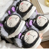 FREE SHIPPING Grumpy Cat Fuzzy Slippers - Thumbnail 3