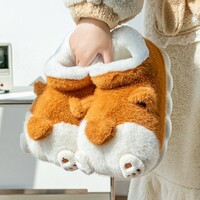 FREE SHIPPING Cute Corgi Butt Plush Slippers - Thumbnail 1