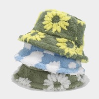Cute Fleece Cloud Flower Fisherman Hat Bucket Hat - Thumbnail 1