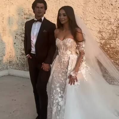 Elegant mermaid lace appliques wedding dress bridal gown - Thumbnail 3