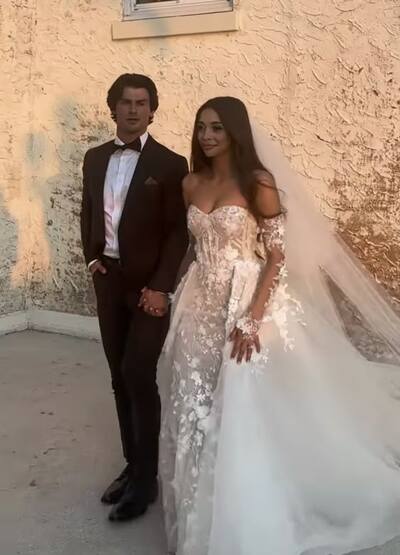 Elegant Mermaid Lace Appliques Wedding Dress Bridal Gown