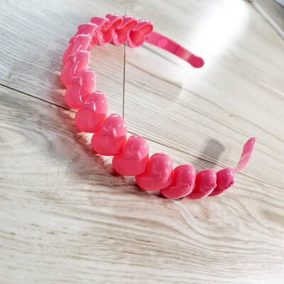 Y2K Pink Hearts Headband