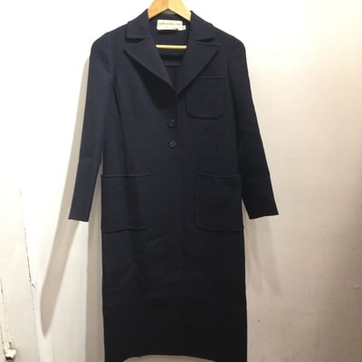 Mila schön due wool navy long coat