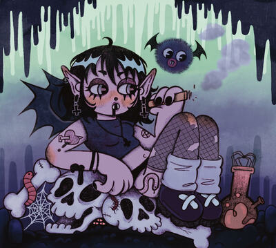 vamp gorl print