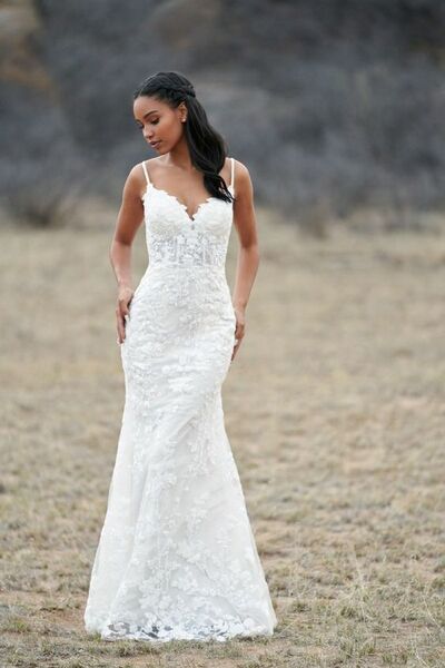 Elegant  Mermaid Sleeveless Lace Appliques Wedding Dress Bridal Gown