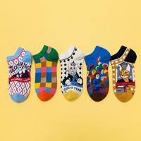 5 Pairs Artful Cat Socks - Thumbnail 3
