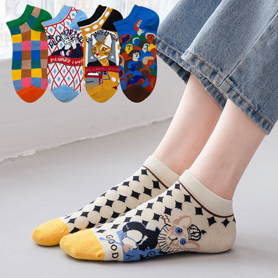 5 pairs artful cat socks