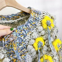 Front Row Bianna Floral Knitted Cardigan - Thumbnail 1