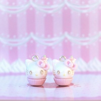 Kitty cupcake charm (1 charm) - Thumbnail 2