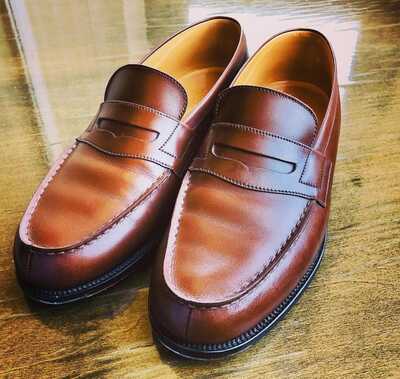 Brown Leather Casual Style Loafers Slips On Moccasin Shoes For Mens