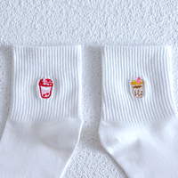*Free Shipping*KAWAII FOOD EMBROIDERY SOCKS SET / 4 Pairs - Thumbnail 6