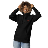 Nyvi Love Embroidery Unisex Hoodie - Thumbnail 2