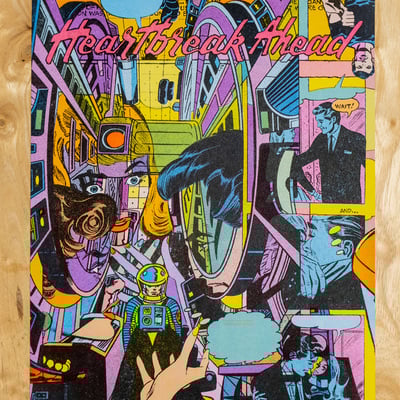 Heartbreak ahead - risograph print