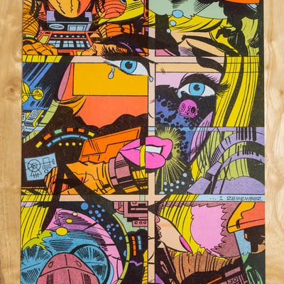 I remember - risograph print