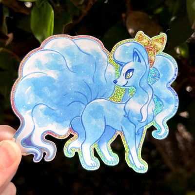 Sparkly alolan ninetales sticker