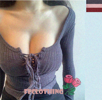 French elegant and versatile cross-tie long-sleeved sweater