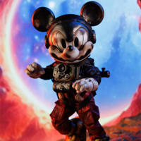  Action Figure by Weartdoing "Wasteland: Space Mouse Red"   - Thumbnail 8