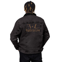 Faith to Live-FtL Unisex Denim Sherpa Jacket - Thumbnail 9