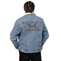 Faith to Live-FtL Unisex Denim Sherpa Jacket - Thumbnail 14
