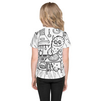 Mama Pizza Holloween by  Kids crew neck t-shirt - Thumbnail 1
