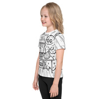 Mama Pizza Holloween by  Kids crew neck t-shirt - Thumbnail 2