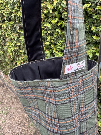 Square-bottom Takeout bags: Tartan