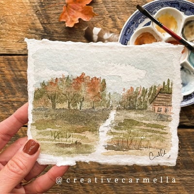 “let’s take a walk” original watercolor collection no.02