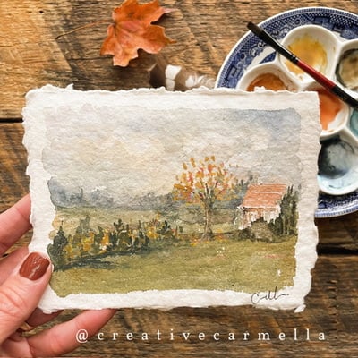 “let’s take a walk” original watercolor collection no.03