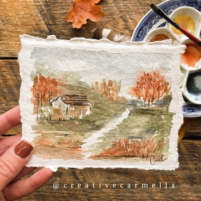 “let’s take a walk” original watercolor collection no.04