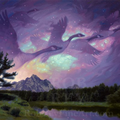 Night migration - print of original oil painting