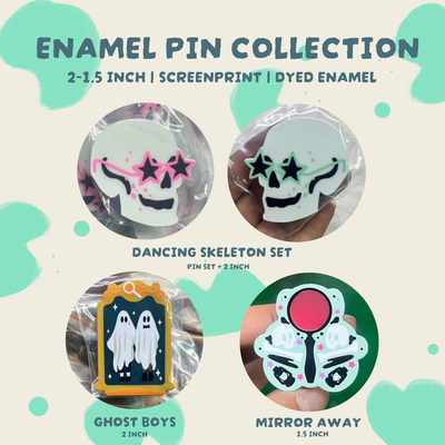 Ghostly enamel pin collection