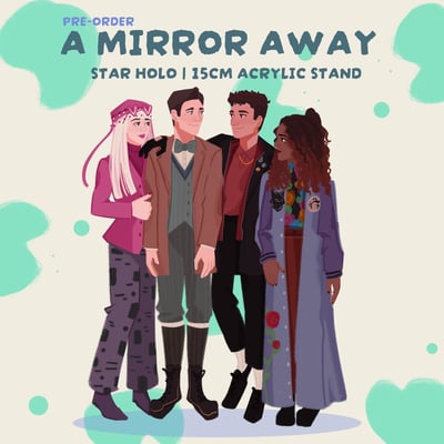A mirror away acrylic stand