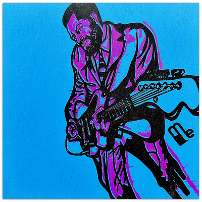 Ray Barbee Guitar - Blue Flat Panel