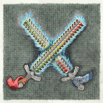 [new] fievel is glauque - flaming swords (color vinyl)