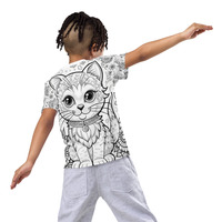 Cutie kitten Kids crew neck t-shirt - Thumbnail 2