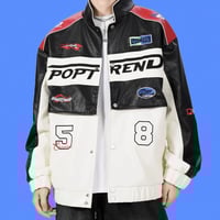"POP TREND" COLORBLOCK RACING JACKET - Thumbnail 4