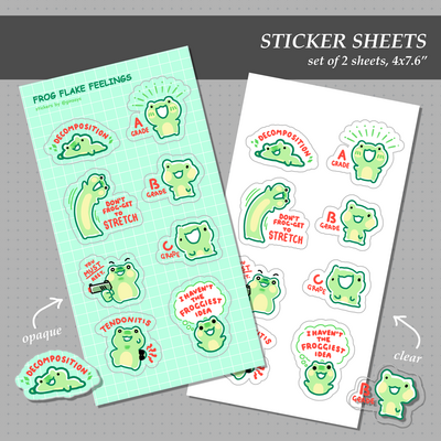 Froggy feelings sticker sheets
